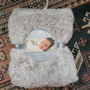 Adirondack gray furry baby blanket